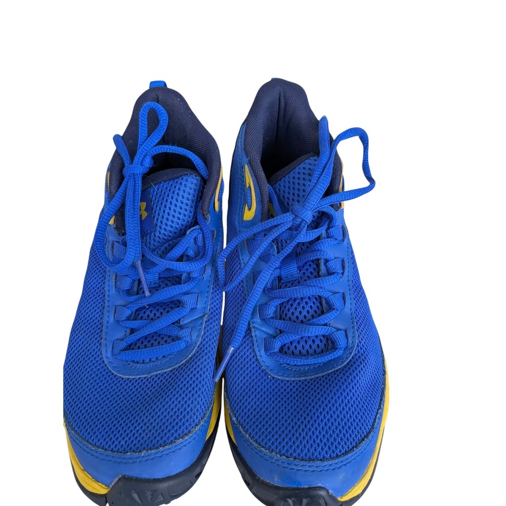 Under Armour Boys Jet 2018 Basketball Shoes Blue Yellow 3020948-402 Size 4.5Y
